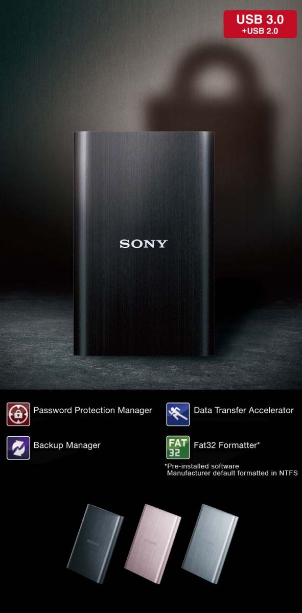 Sony HD-1 External Hard Drive 1 TB USB 3.0 Внешний жесткий диск 2.5"
