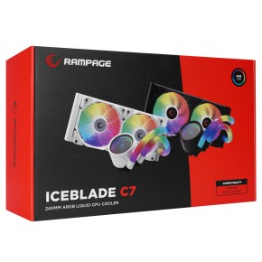 Rampage ICEBLADE C7 White 240 RGB Liquid CPU Cooler